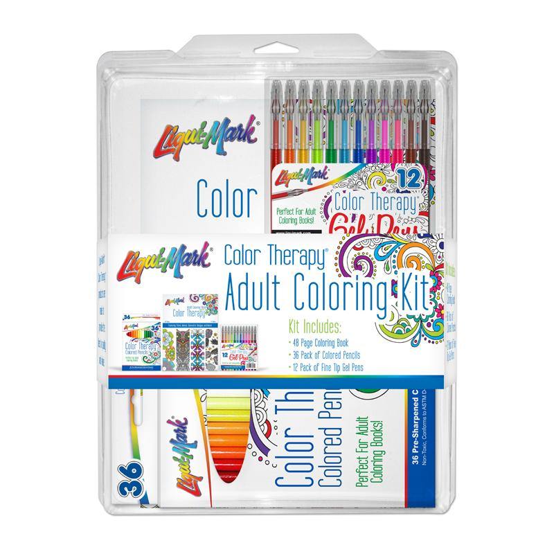 Mind Set Coloring Therapy - Adult coloring book + Colored Pencils