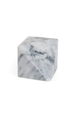 Load image into Gallery viewer, Gray Marble &#39;Just Breathe&#39; Paperweight - MirthSlinger
