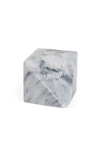 Gray Marble 'Just Breathe' Paperweight - MirthSlinger